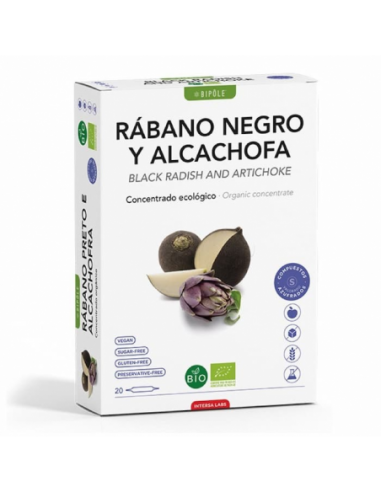 BIPOLE RÁBANO NEGRO Y ALCAHOFA 20 Viales