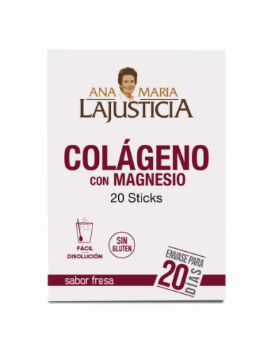 COLAGENO CON MAGNESIO Sabor fresa 20...